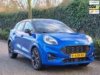 Ford Puma 1.0 EcoBoost Hybrid ST-Line X Android Adaptive Cru, Auto's, Ford, Voorwielaandrijving, Euro 6, Blauw, Leder en Stof