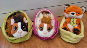 Nici knuffels in mandjes set van 3 cavia's & vos NIEUW!! beschikbaar voor biedingen