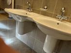 wastafel dubbel met Grohe kranen, Doe-het-zelf en Verbouw, Sanitair, Ophalen, Gebruikt, Wastafel
