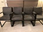 4 Eetkamerstoelen Lizzy, Antraciet, Leen Bakker, Huis en Inrichting, Stoelen, Ophalen, Modern, strak, luxe, Zo goed als nieuw