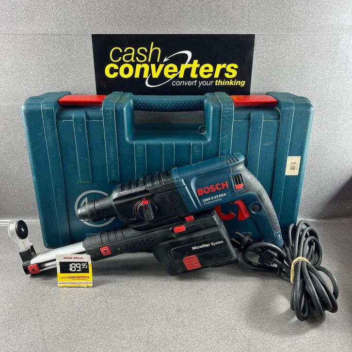 Bosch GBH 2-23 REA boormachine met filter | koffer | 392376, Doe-het-zelf en Verbouw, Gereedschap | Boormachines, Gebruikt, Boormachine