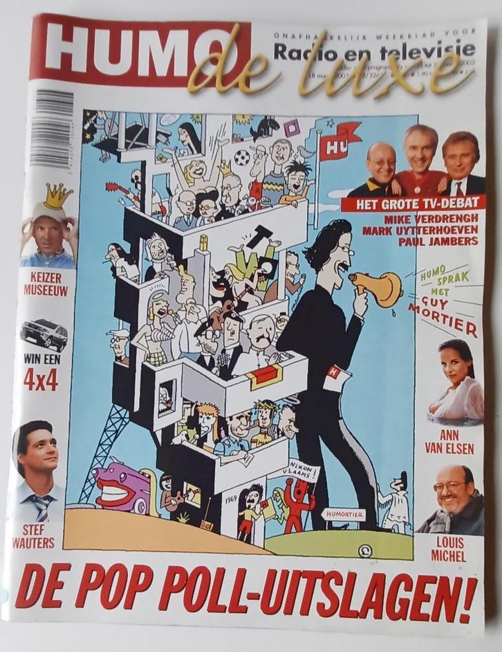 Mega-HUMO de luxe// 2003 // GUY MORTIER 60// 34 x 26 cm//, Verzamelen, Tijdschriften, Kranten en Knipsels, Tijdschrift, 1980 tot heden