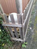 +- 11m hardhouten tuinhekjes met deurtje., Tuin en Terras, Tuinhekken en Hekwerk, Ophalen of Verzenden, Hout, Tuinhek