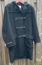Mooie originele vintage zwarte houtje touwtje jas wol L -XL, Ophalen of Verzenden, Zo goed als nieuw, Maat 52/54 (L), Zwart