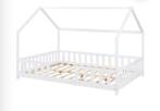 Peuterbed huisje 140x200 wit, Kinderen en Baby's, Ophalen, 70 tot 85 cm, 140 tot 160 cm, Zo goed als nieuw