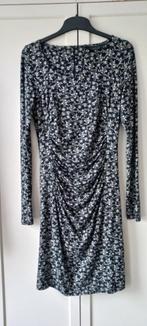 Twinset jurk (by Simona Barbieri) zwart/creme maat 38 zgan, Maat 38/40 (M), Twinset, Zwart, Ophalen of Verzenden