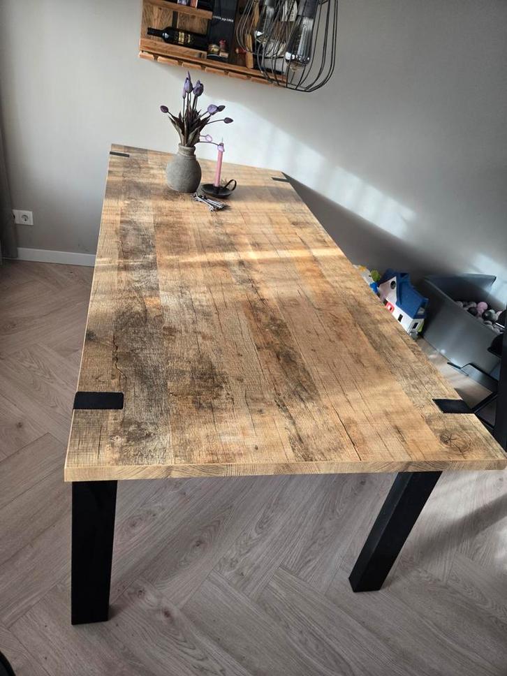 Mango houten tafel Den Bommel 6 pers., Huis en Inrichting, Tafels | Eettafels, Ophalen of Verzenden