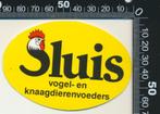 Sticker: Sluis - Vogel en Knaagdierenvoeders, Ophalen of Verzenden, Zo goed als nieuw, Dier en Natuur