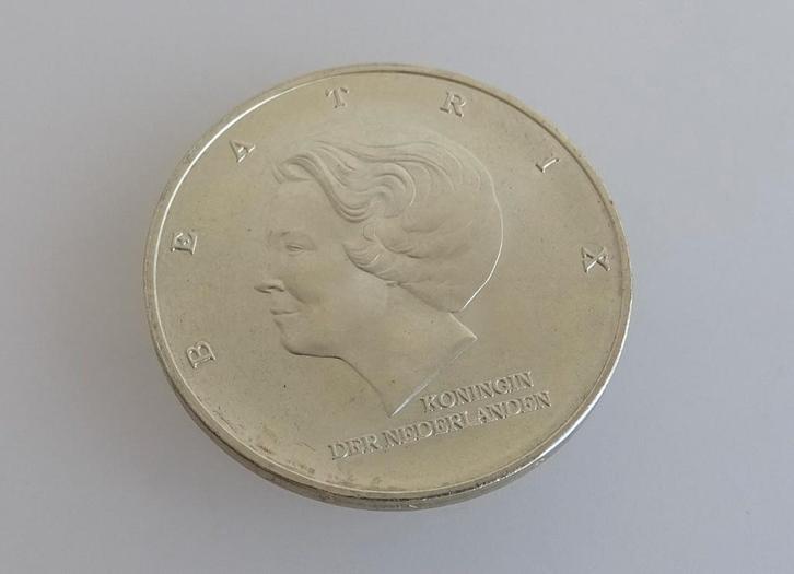 Zilver tientje munt 10 gulden 1997 Beatrix - Marshall plan, Postzegels en Munten, Munten | Nederland, Losse munt, 10 gulden, Koningin Beatrix