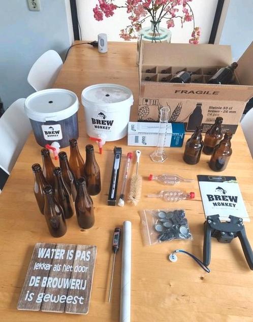 Bierbrouw bierbrouwen set nieuwstaat!! Compleet!!, Hobby en Vrije tijd, Overige Hobby en Vrije tijd, Zo goed als nieuw, Ophalen