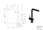Reginox Yadkin Black keukenmengkraan, zwart, NIEUW, Zwart, Nieuw, Ophalen of Verzenden, Minder dan 100 cm