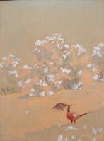 Jo Schrynder (1894-1968)  Fazantenpaar - Drijvers -  3 x, Antiek en Kunst, Ophalen of Verzenden