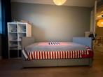 Steigerhouten bed, Huis en Inrichting, Slaapkamer | Bedden, Ophalen, 100 cm, Eenpersoons, Blauw