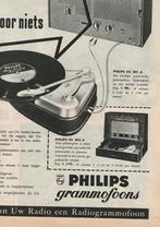 Retro reclame 1952 Philips grammofoon platenspeler HX303 A, Verzamelen, Verzenden, Overige typen