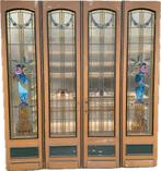 4 -delige set glas in lood deuren jugendstil 255x232cm., Ophalen
