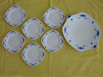 gebakstel Societe Ceramique Maestricht schaal gebaksbordjes  beschikbaar voor biedingen