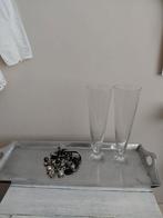 Serveer tray Plateau Riviera maison., Huis en Inrichting, Woonaccessoires | Dienbladen, Gebruikt, Rond, Ophalen of Verzenden, Metaal