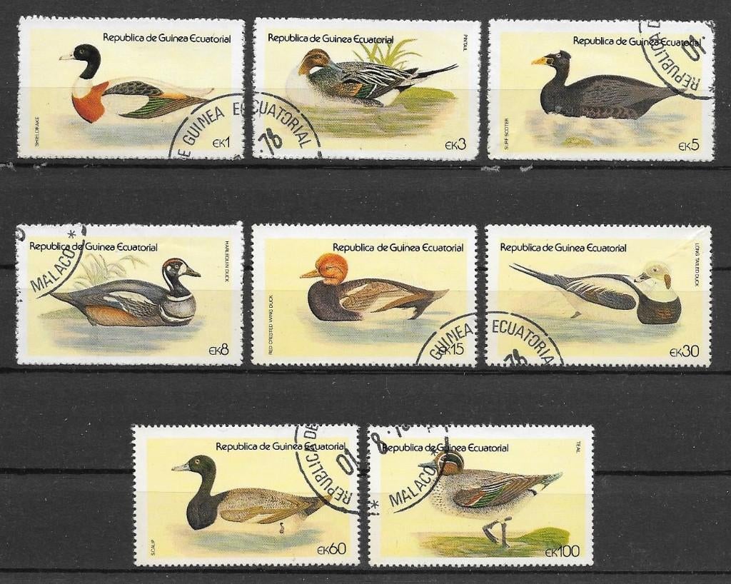 Equatoriaal Guinea 1978  Watervogels, Verzenden, Overige landen, Gestempeld