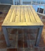 Teakhout tuintafel ROUGH-S 160x90x76cm, Ophalen, Gebruikt, Rechthoekig, Teakhout