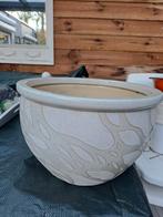 Mooie ronde nieuwe plantenbak met patroon, Tuin en Terras, Gebruikt, Rond, Aardewerk, Tuin