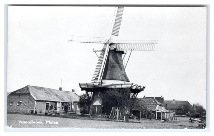 Noordbroek, Molen, Verzamelen, Ansichtkaarten | Nederland, Gelopen, Groningen, 1980 tot heden, Ophalen of Verzenden