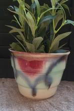 Vintage Bloempot - Prachtige Kleuren, Tuin en Terras, Bloempotten, Ophalen of Verzenden