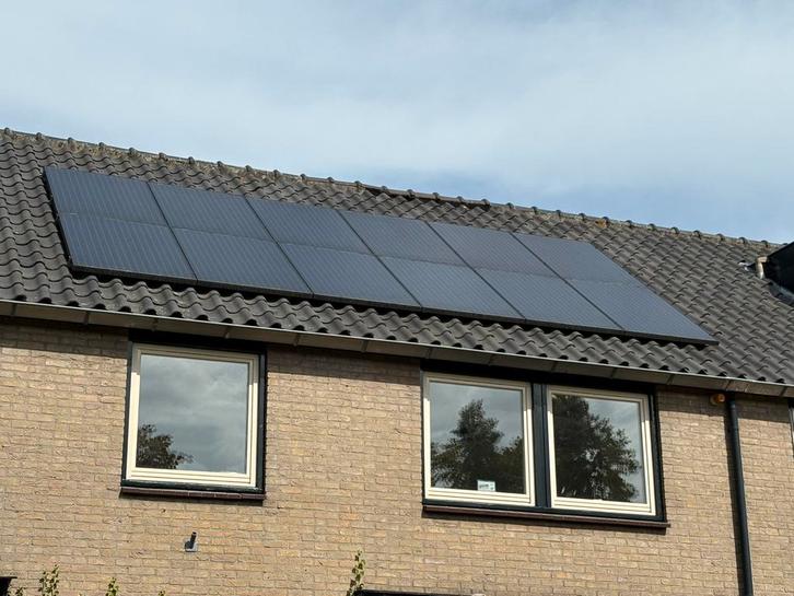12 Zonnepanelen met Omvormer en Draagconstructie, Doe-het-zelf en Verbouw, Zonnepanelen en Toebehoren, Gebruikt, Compleet systeem