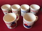 6 Mokken Paddington seizoenen plus twee andere bekers, Ophalen of Verzenden, Zo goed als nieuw, Overige stijlen, Kop(pen) en/of Schotel(s)