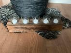 Theelichthouder van gerecycled hout, Ophalen of Verzenden, Gebruikt, Hout, Minder dan 25 cm