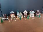 Kerstdorp: 5 gebouwen, 4 bomen en poppetjes van Intratuin, Diversen, Kerst, Zo goed als nieuw, Ophalen