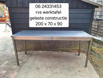 Rvs werktafel ( gelaste constructie) beschikbaar voor biedingen