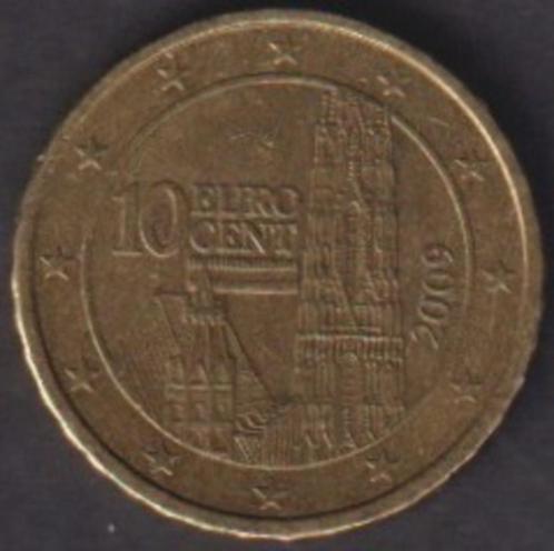 10 eurocent munt Oostenrijk 2009. ADV. no.45 S., Postzegels en Munten, Munten | Europa | Euromunten, Losse munt, 10 cent, Oostenrijk