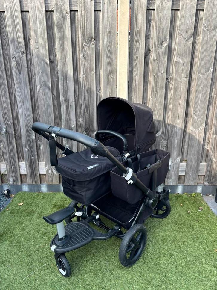Bugaboo Donkey 3 Duo incl. wieg, 2x stoel & plankje, Kinderen en Baby's, Kinderwagens en Combinaties, Zo goed als nieuw, Kinderwagen