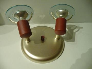 Seventies 2- lamps wandlamp of plafondlamp, Verzenden kan beschikbaar voor biedingen