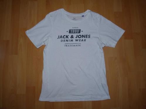 Leuk wit t-shirt met logo van Jack & Jones, maat 176 ZGAN!, Kinderen en Baby's, Kinderkleding | Maat 176, Zo goed als nieuw, Jongen