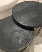 Salontafel Black Bonito Doblo - Set van 2 visgraat, 50 tot 100 cm, Rond, Nieuw, Ophalen of Verzenden