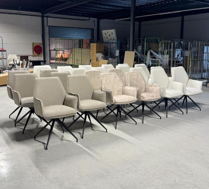 Eetkamer stoelen draaibaar met auto return  79,- Uitverkoop!, Huis en Inrichting, Stoelen, Gebruikt, Vijf, Zes of meer stoelen
