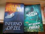 Clive Clussler Inferno op zee en Het geheim van de farao, Gelezen, Clive Cussler, Ophalen of Verzenden