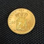 Gouden 10 Gulden Wilhelmina verguld tientje naslag 1897, Postzegels en Munten, Munten | Nederland, Verzenden, Goud, Koningin Wilhelmina