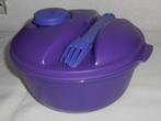 Tupperware fris op weg saladebak 1,5L Paars NIEUW, Ophalen of Verzenden, Nieuw, Paars, Bak of Kom