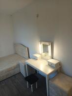 Kaptafel met spiegel en krukje, Ophalen, Gebruikt, 50 tot 100 cm, Hout