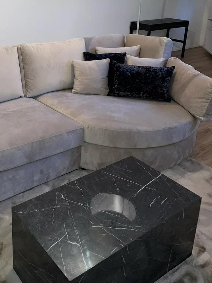 Salontafel zwart marmer look Westwing, Huis en Inrichting, Tafels | Salontafels, Gebruikt, Minder dan 50 cm, 50 tot 100 cm, 50 tot 100 cm