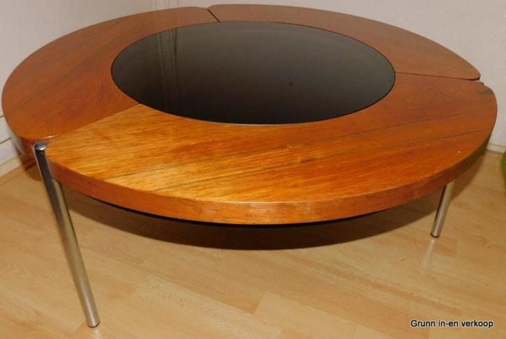 Palissander houten vintage tafel, Huis en Inrichting, Tafels | Salontafels, Gebruikt, Minder dan 50 cm, 50 tot 100 cm, 50 tot 100 cm