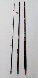 Vintage hengel zee dam beach 3,60 meter 3 delig 120 gram, Watersport en Boten, Ophalen, Zo goed als nieuw, Werphengel