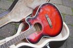 Semi-akoestische gitaar inclusief koffer, Muziek en Instrumenten, Snaarinstrumenten | Gitaren | Akoestisch, Ophalen, Zo goed als nieuw