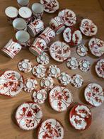 Set Kutani Meiji Japans porselein kop schotel 19e antiek, Antiek en Kunst, Ophalen of Verzenden