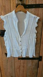 Zara Witte Bohemian Top - Maat xl, Kleding | Dames, Verzenden, Maat 46/48 (XL) of groter, Zo goed als nieuw, Zonder mouw