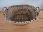 Grote rieten mand met handvatten, Huis en Inrichting, Ophalen, Gebruikt, Mand, Rond