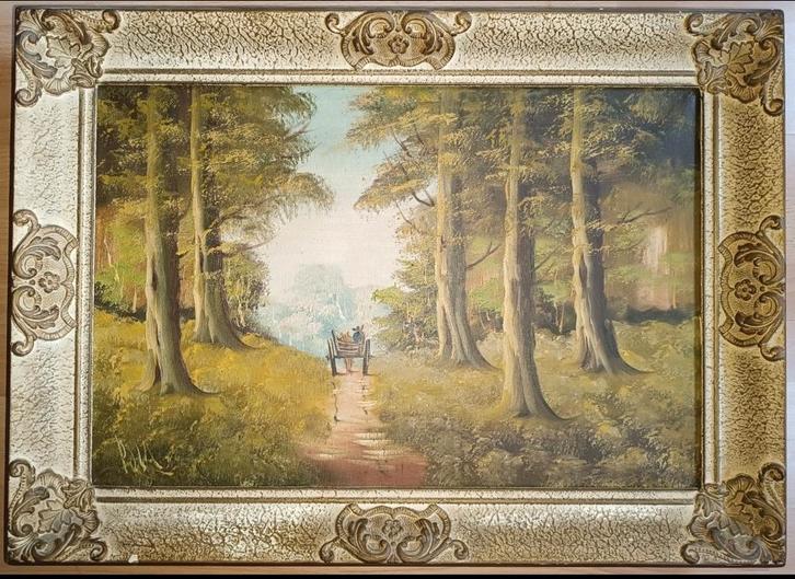 Pola olieverf schilderij op doek.Haagse School., Antiek en Kunst, Kunst | Schilderijen | Klassiek, Ophalen of Verzenden