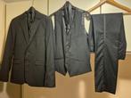 3 delig diep zwart Heren kostuum, Kleding | Heren, Ophalen of Verzenden, Zo goed als nieuw, Maat 46 (S) of kleiner, Zwart